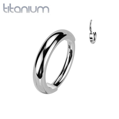 Implant Grade Titanium Thick Hinged Helix Cartilage Clicker Hoop