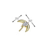 Titanium Threadless White CZ Marquise Crescent Moon Top