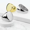 Stainless Steel Round Signet Ring