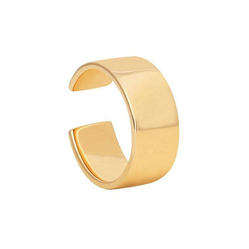 925 Sterling Silver Thick Band Fake Conch Ear Cuff Hoop - Pierced Universe