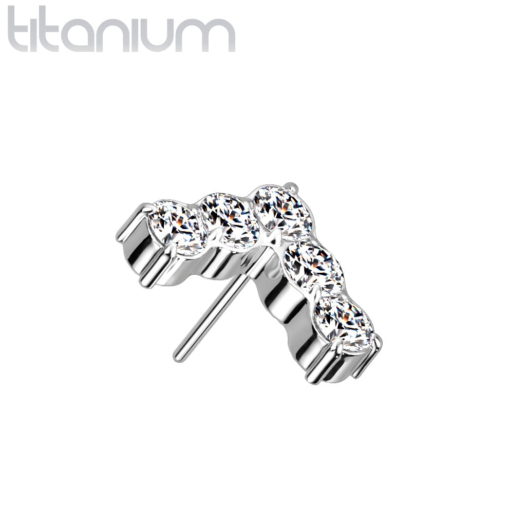 Titanium Threadless Chevron V top