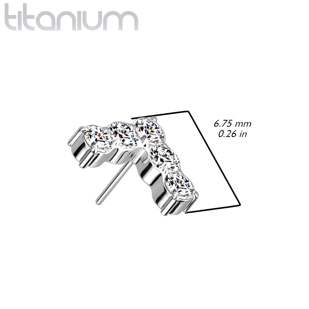Titanium Threadless Chevron V top