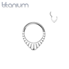 Implant Grade Titanium V Shaped Cut Out Hinged Clicker Hoop