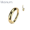 Implant Grade Titanium Gold PVD Thick Hinged Helix Cartilage Clicker Hoop