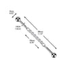 316L Surgical Steel Gold PVD White CZ Chain Flexible Industrial Barbell - Pierced Universe
