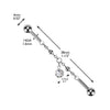 316L Surgical Steel Beaded White CZ Circle Dangle Flexible Industrial Barbell - Pierced Universe