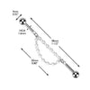 316L Surgical Steel Gold PVD White Pearl Chain Dangle Flexible Industrial Barbell - Pierced Universe