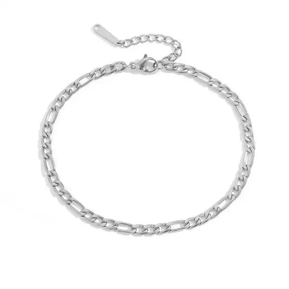 Stainless Steel Dainty Figaro Link Anklet