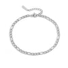 Stainless Steel Dainty Figaro Link Anklet