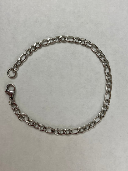 Stainless Steel Figaro Chain Bracelet