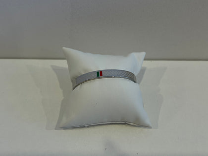 Cross Red Green Clasp Cuff Bracelet