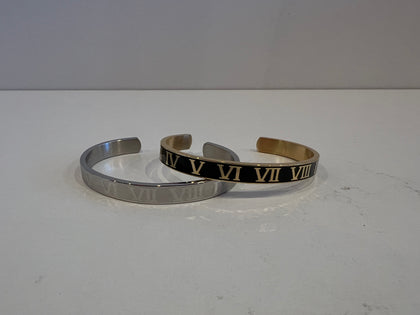 Roman Numeral Cuff Bracelet