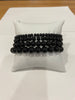 Shiny Black Beaded Bracelet