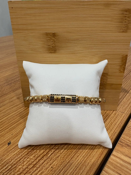 Double Crown CZ String Bracelet