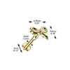 316L Surgical Steel Gold PVD Bow Top Internally Threaded Flat Back Labret - Pierced Universe