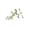 316L Surgical Steel Gold PVD Minimal Slithering Snake Internally Threaded Flat Back Labret - Pierced Universe