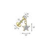 316L Surgical Steel Gold PVD White CZ Star Dangle Internally Threaded Flat Back Labret - Pierced Universe