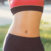 316L Surgical Steel Gold PVD Large Multi Colour Gem Butterfly Dangle Belly Ring - Pierced Universe