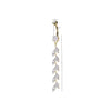316L Surgical Steel Long White CZ Vine Dangle Belly Ring