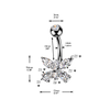 316L Surgical Steel Gold PVD Butterfly White CZ Belly Ring