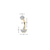 316L Surgical Steel 3 Marquise White CZ Belly Ring
