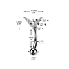 316L Surgical Steel White CZ V Shape Top Side Down Belly Ring
