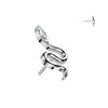 Titanium CZ Marquise Gem Snake Threadless Top