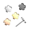 Titanium Threadless Flat Flower Shaped Top