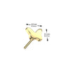 Titanium Threadless Flat Butterfly Shaped Top