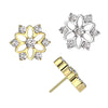 Titanium Threadless Large White CZ Flower Top