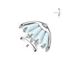 Titanium Threadless Large CZ Opal Fish Top