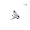 Titanium Threadless White CZ Triangle With  Outline Design Top