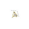 Titanium Threadless White CZ Triangle With  Outline Design Top