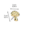 Titanium Threadless Large Mushroom Top