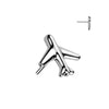 Titanium Large Minimal Airplane Threadless Top