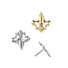 Titanium Fleur De Lis Threadless Top