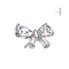 Titanium White CZ Large Bow Threadless Top