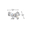 Titanium White CZ Large Bow Threadless Top