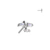 Titanium White CZ Airplane Threadless Top