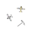 Titanium White CZ Airplane Threadless Top