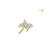 Titanium Marquise CZ Gem Cluster Threadless Top