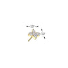 Titanium Marquise CZ Gem Cluster Threadless Top