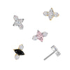Titanium Marquise CZ Gem Cluster Threadless Top