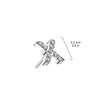 Titanium Threadless White CZ Studded 