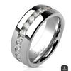 Stainless Steel Clear CZ Eternity Ring