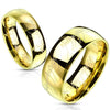 Etched stainless steel ring gold