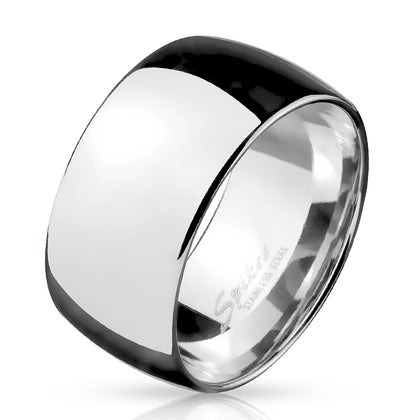 Stainless Steel Wide Dome Band Ring