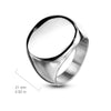 Stainless Steel Round Signet Ring