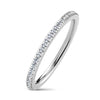 Stainless Steel Single Lined CZ Paved Eternity Rings