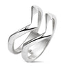 Stainless Steel Double Chevron Ring